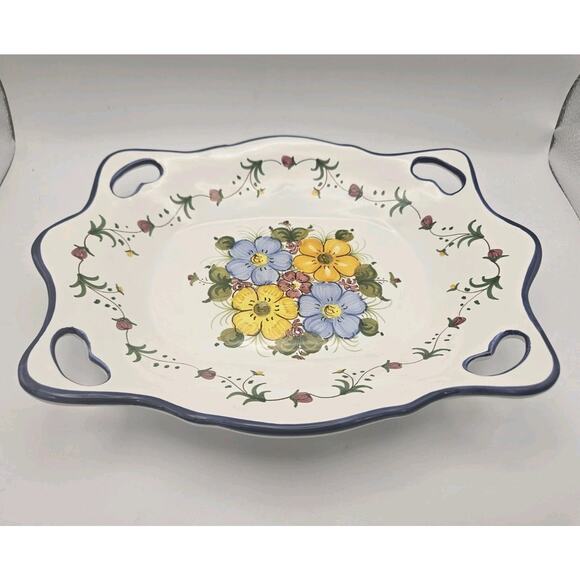 Ceramica Albalat Spanish Pottery Hand-Painted 10.5" Serving Platter Wall Plate - Picture 1 of 7